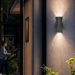 Long Life Lamps Company Black Outdoor Double Wall Light Cone Shape Zlc313 - thumbnail 7