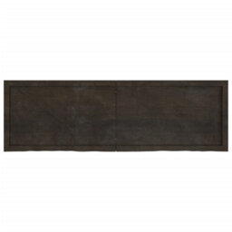 Berkfield Table Top Dark Brown 160X50X(2-4) Cm Treated Solid Wood Oak - thumbnail 4
