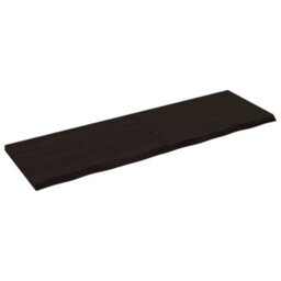 Berkfield Table Top Dark Brown 160X50X(2-4) Cm Treated Solid Wood Oak - thumbnail 2