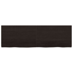 Berkfield Table Top Dark Brown 160X50X(2-4) Cm Treated Solid Wood Oak - thumbnail 3