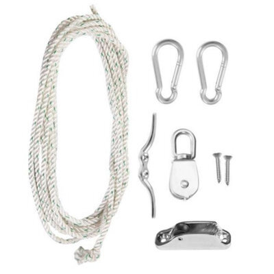 Kookaburra Stainless Steel Easy Hoist Advanced Fixing Kit For Shade Sail Fitting Garden Patio Accessory - image 1
