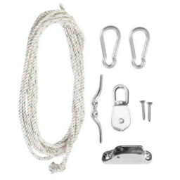 Kookaburra Stainless Steel Easy Hoist Advanced Fixing Kit For Shade Sail Fitting Garden Patio Accessory - thumbnail 1