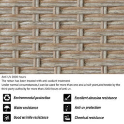 Abrihome 4-6 Seater Garden Lounge Set, Garden Furniture Set, Ratten Sofa, Seating Group, Patio Furniture,khaki - thumbnail 3