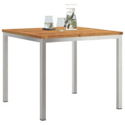 Berkfield Outdoor Dining Table Brown 90 X 90 X 75 Cm Solid Acacia Wood - thumbnail 3
