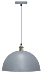 Long Life Lamps Company Large Vintage Ceiling Pendant Light Metal Grey Finish Lamp Shade M0090 - thumbnail 4