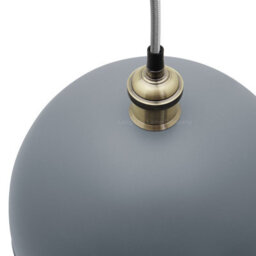 Long Life Lamps Company Large Vintage Ceiling Pendant Light Metal Grey Finish Lamp Shade M0090 - thumbnail 5