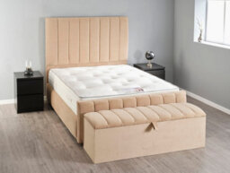 Divan Base Direct Altair Ottoman Storage Box 5Ft King - Plush Velvet Beige - thumbnail 8