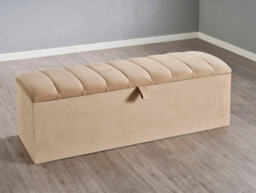 Divan Base Direct Altair Ottoman Storage Box 5Ft King - Plush Velvet Beige - thumbnail 1
