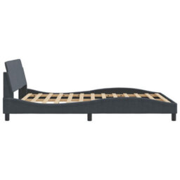 Berkfield Bed Frame Without Mattress Dark Grey 135X190 Cm Double Velvet - thumbnail 5