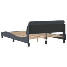 Berkfield Bed Frame Without Mattress Dark Grey 135X190 Cm Double Velvet - thumbnail 6