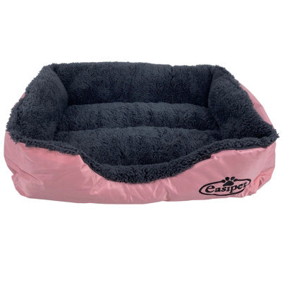 Actiaspet Faux Fur Pet Bed Pink/grey Small - image 1