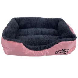 Actiaspet Faux Fur Pet Bed Pink/grey Small
