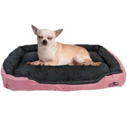 Actiaspet Faux Fur Pet Bed Pink/grey Small - thumbnail 2