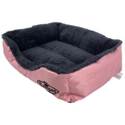 Actiaspet Faux Fur Pet Bed Pink/grey Small - thumbnail 4