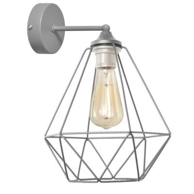 Luminosa Lighting Luminosa Karo Wall Lamp Grey 25Cm