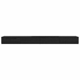 Berkfield Bed Drawers Black 200X36,5X16,5 Cm Engineered Wood - thumbnail 6