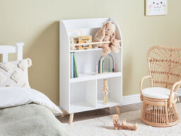 Beliani 3 Tier Bookcase Liloet 102 Cm White - thumbnail 2