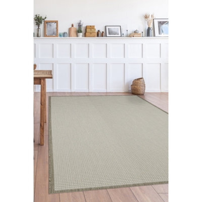 Melrose Eden Border Natural Indoor Outdoor Large Area Rug 3mm Pile Height - 160/230Cm - image 1
