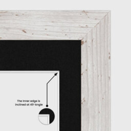 AK Frames 50X20Cm White Rustic Modern Multi Photo Frame With Black Mount - Holds 4 Apertures (4X) 6X4 Photos - thumbnail 7