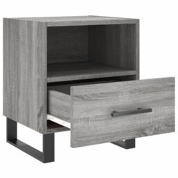 Berkfield Bedside Cabinet Grey Sonoma 40X35X47.5 Cm Engineered Wood - thumbnail 3