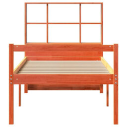Berkfield Bookcase Bed Without Mattress Wax Brown 75X190 Cm Small Single Solid Wood - thumbnail 4