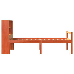 Berkfield Bookcase Bed Without Mattress Wax Brown 75X190 Cm Small Single Solid Wood - thumbnail 5