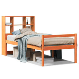 Berkfield Bookcase Bed Without Mattress Wax Brown 75X190 Cm Small Single Solid Wood - thumbnail 2