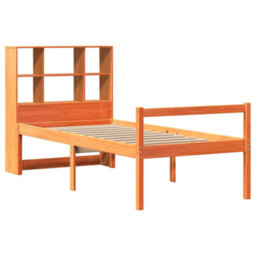 Berkfield Bookcase Bed Without Mattress Wax Brown 75X190 Cm Small Single Solid Wood - thumbnail 3
