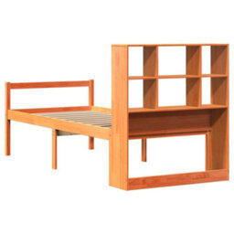 Berkfield Bookcase Bed Without Mattress Wax Brown 75X190 Cm Small Single Solid Wood - thumbnail 6