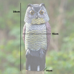 Woodside Large Realistic Bird/pigeon/crow Owl Decoy With Rotating Head - thumbnail 7