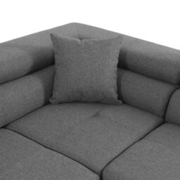 Torezio Corner Sofa Bed With Adjustable Headrests Sleeping Function Storage Upholstered Back 274X203X90 Orange Right - thumbnail 6