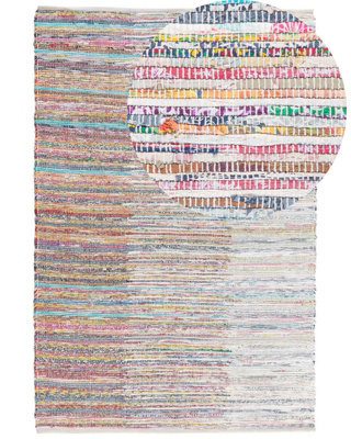 Beliani Rug Mersin Multicolour 140 X 200 Cm Cotton - image 1