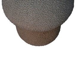 Wyld Haus Domme Mud Boucle Mushroom Footstool With Mango Wood Base, Beige - thumbnail 5