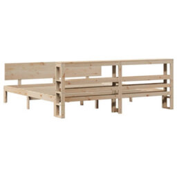 Berkfield Bed Frame With Headboard Without Mattress 180X200 Cm Super King - thumbnail 6