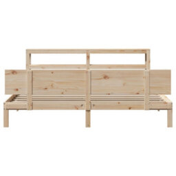 Berkfield Bed Frame With Headboard Without Mattress 180X200 Cm Super King - thumbnail 4