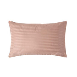 Homescapes Taupe Beige Egyptian Cotton Satin Stripe Housewife Pillowcase 330 Tc - thumbnail 1