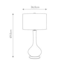 Luminosa Lighting Luminosa Milo Table Lamp With Round Shade, Polished Nickel, White, Silver - thumbnail 6