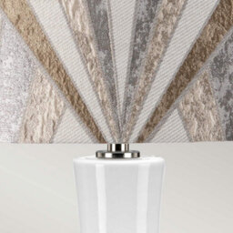 Luminosa Lighting Luminosa Milo Table Lamp With Round Shade, Polished Nickel, White, Silver - thumbnail 3