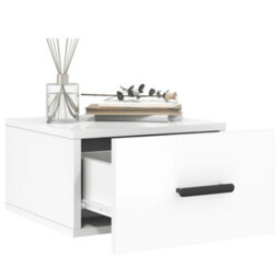 Vidaxl Wall-Mounted Bedside Cabinets 2 Pcs High Gloss White 35X35X20 Cm - thumbnail 4