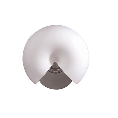 Luminosa Lighting Luminosa Fosil Wall Lamp Switched 2 Light G9, Satin Nickel/frosted White Glass - image 1