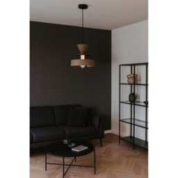 Luminosa Lighting Luminosa Valia Dome Pendant Ceiling Light Brown, Gold 1X E27 - thumbnail 2