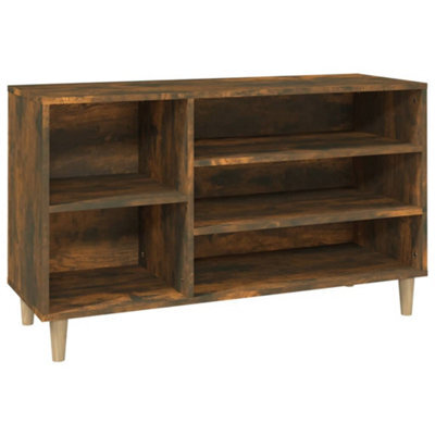 Berkfield Elegant Shoe Cabinet Smoked Oak 102X36X60 Cm Engineered Wood - image 1