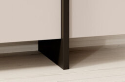 Impact Furniture Tv Cabinet Beige Black Entertainment Unit 160Cm Stand Handleless Cashmere Modern Kiznie - thumbnail 3