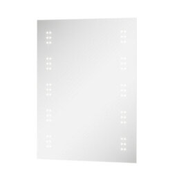 Plum&clay Violet Battery Powered Rectangular Led Battery Mirror (W)50Cm (H)70Cm
