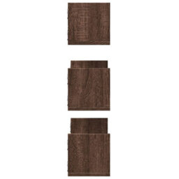 Berkfield Wall Shelves 3 Pcs Brown Oak 58X18X18 Cm Engineered Wood - thumbnail 5
