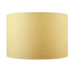 Happy Homewares Designer Soft Mellow Yellow Textured Linen Fabric Circular Lamp Shade - thumbnail 4