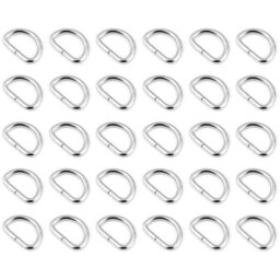 "SolaDirect 30 Pcs Buckles Set For 25 mm / 1"" Webbing Strap, 30 X D Rings, Metal, Silver, Bag Making, Accessories, Straps, Diy, Crafts" - thumbnail 1
