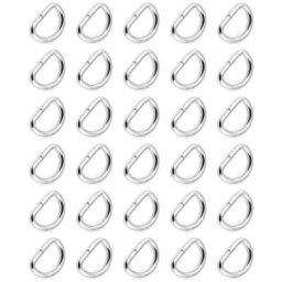 "SolaDirect 30 Pcs Buckles Set For 25 mm / 1"" Webbing Strap, 30 X D Rings, Metal, Silver, Bag Making, Accessories, Straps, Diy, Crafts" - thumbnail 6