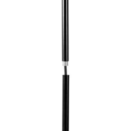 Komore Minimalist Linen Shade Floor Lamp Black Iron Pole Foot Switch E27 - thumbnail 8