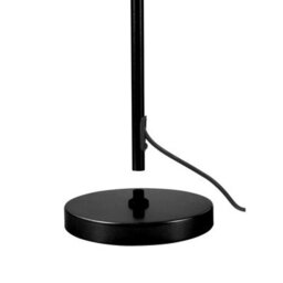 Komore Minimalist Linen Shade Floor Lamp Black Iron Pole Foot Switch E27 - thumbnail 7